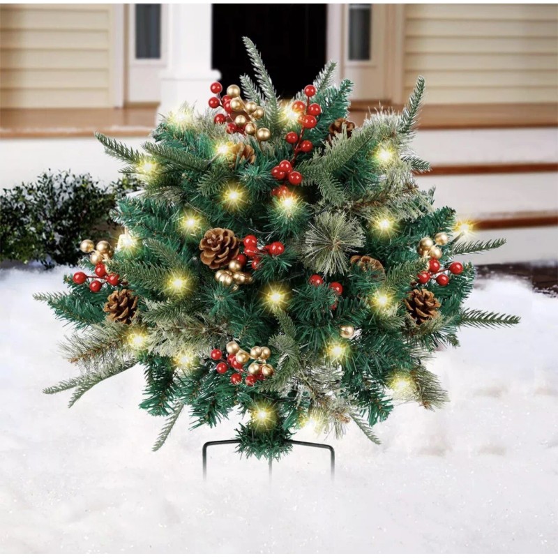 Glintopper Outdoor Light Up Artificial Christmas Tree