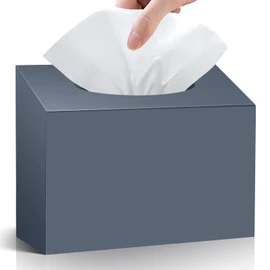 Acrylic Hand Towel Box Cover Compatible with Kleenex Disposable Hand Towels Wall-Mounted Paper Towel Dispenser Suitable for Tabletop, Bathroom, Car, and Office Use(Grey)