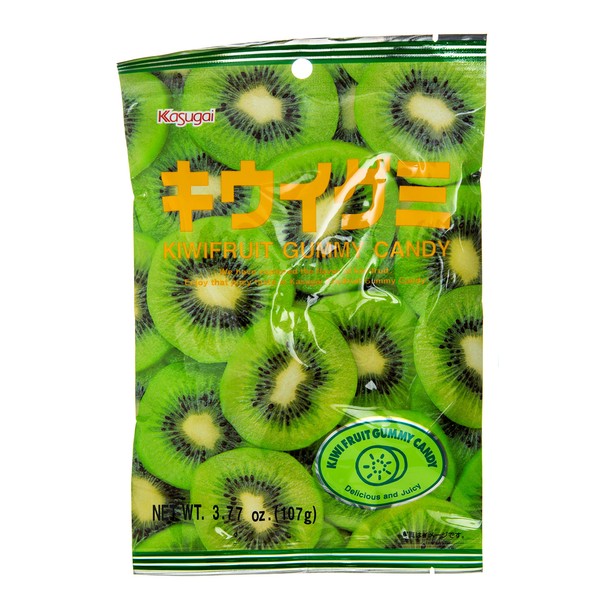 Kasugai Gummy Candy, Kiwi, 3.77-Ounce Packages (Pack of 12)