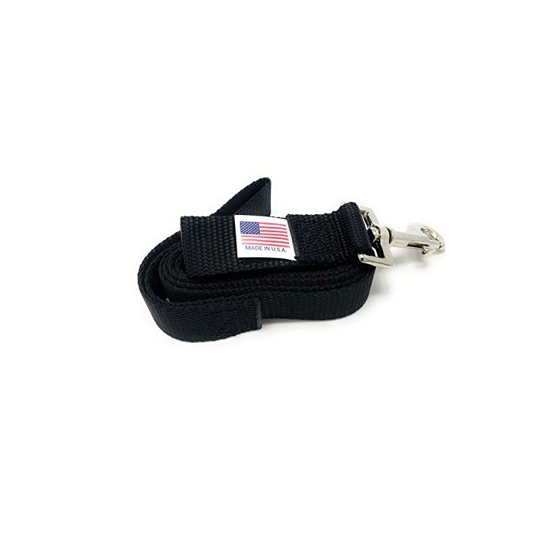 Standard Length Nylon Leash (8 Foot, Black)