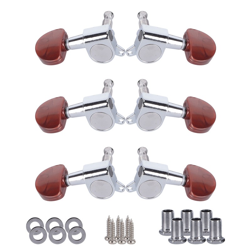 6PCS Guitar Tuning Pegs Electric Acoustic Enclosed Locking Tuner Machine