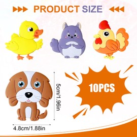 Children's Magnets Set, Animal Magnets for Children, Educational Toy for Fridge and Magnetic Board, Suitable from 1 Year, Gift for Early Childhood Education, Pack of 10