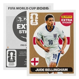 Stickers Mundial 2026 Estampa Individual Especial en Caja Acrílica Protectora Coleccionable Oficial Fútbol (JUDE BELLINGHAM, Bronce 2026)