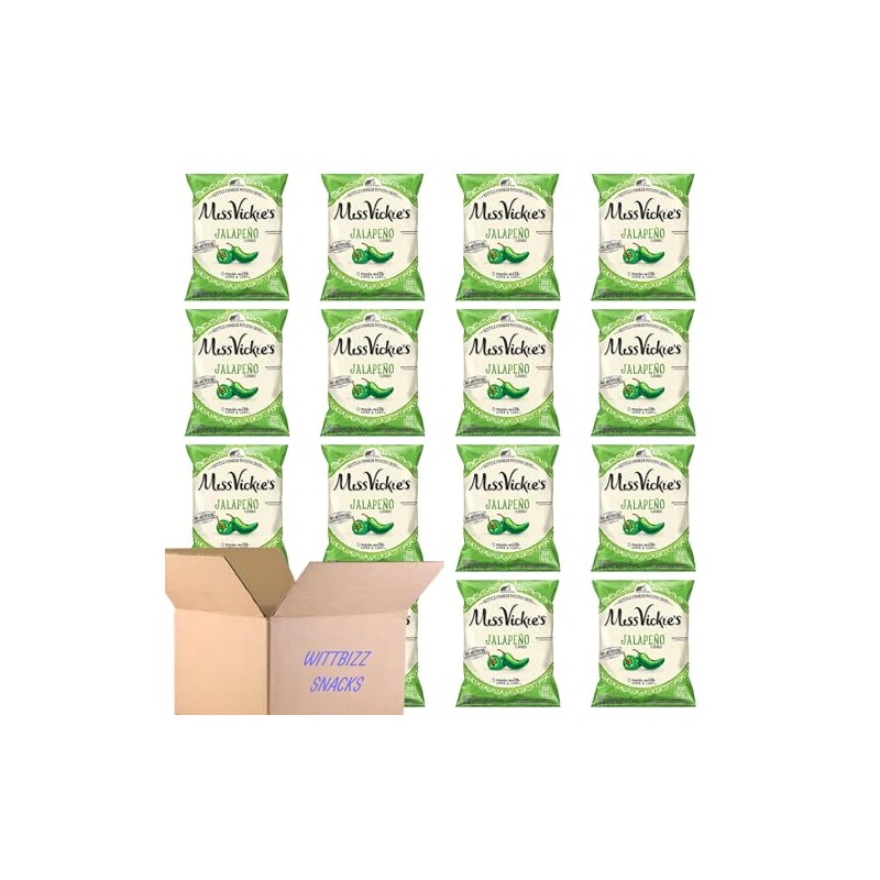 Wittbizz Bundles Ms. Vickys Jalapeno Chips, 16-pack, 1.37oz