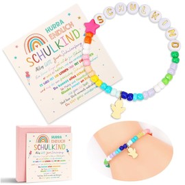 Augesak First Day of School Girl Gift, Bracelet School Child Girl, School Cone Filling First Day of School Gifts, Bracelet First Day of School Girls School Gifts School Child Gift