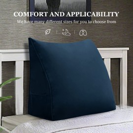 LELEFIDO Wedge Pillow Headboard Reading Pillow Triangular Backrest Support Pillow for Sitting in Bed Positioning Support Pillow for Sofa Daybed Removable Cover
