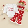 CocMouse Baby Girls Christmas Outfits Letter Print Long Sleeve Romper