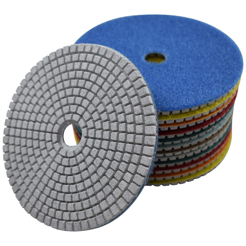 Konfor Diamond Polishing Pads Wet Buffing 5 Inch Disc for
