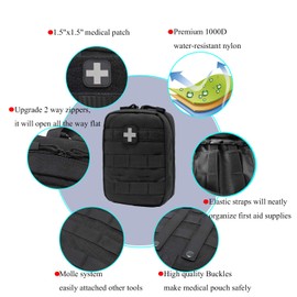EMT Pouch MOLLE Ifak Pouch Tactical MOLLE Medical First Aid Kit Utility Pouch Carlebben