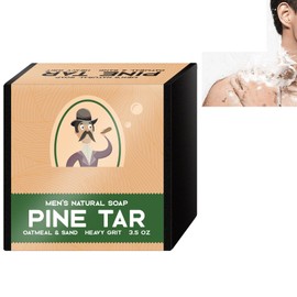 Pine Tar Soap for Men, Soap Bar for Men, Natural Men's Soap, All-Natural Soap Men, Handmade Natural Bar Soap for Men, All Natural Soap Pieces to Remove Skin Dirt and Oil
