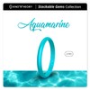 Knot Theory Aquamarine Thin Stackable Silicone Ring - 2mm Slim