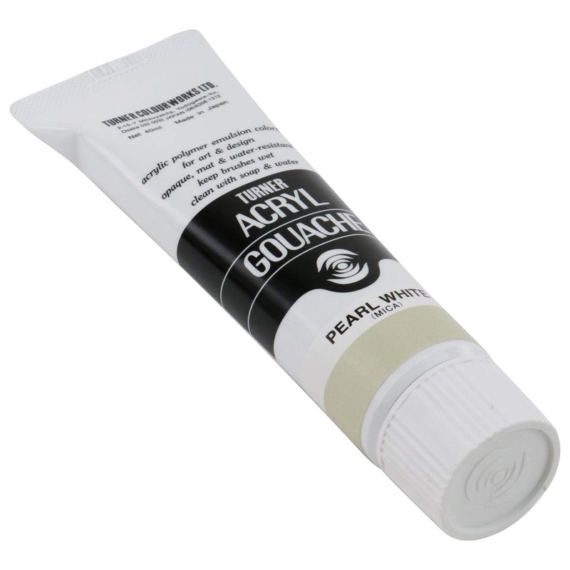 Turner Color AG040090 Acrylic Gouache Pearl White 1.4 fl oz