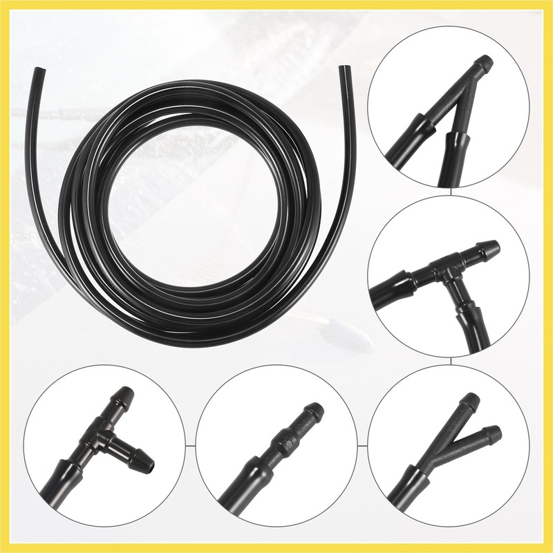 PARSKILO Front Windshield Washer Hose Kit Fit for Mitsubishi Lancer
