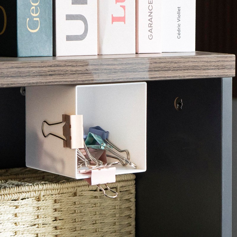 DODAMOUR Plastic Cube Storage Boxes Set, Square Organizer Bins for