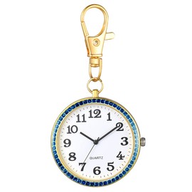 Silverora Pocket Watch with Carabiner Keyring Analogue FOB Clip Quartz Watch for Men Women Backpack Belt Outdoor, a