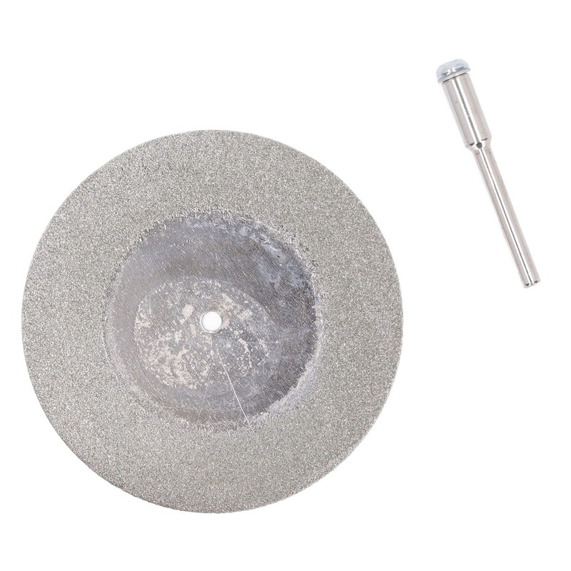 10PCS Thin Diamond Cutting Disc with Rod Round Grinding Sanding