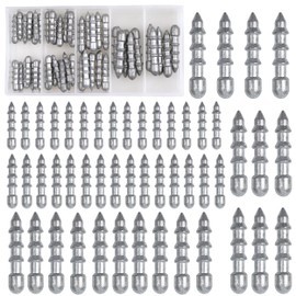 50pcs Fishing Weights Fishing Nail Weights Kit Insert Sinkers Wacky Worm Weights for Bass Fishing Soft Plastic Lures Nail Fishing Sinkers Wacky Rig Neko Rig Insert Pencil Sinkers Weight Kit 4 Sizes