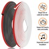19.7FT Silicone Weather Stripping D Shaped Self Adhesive Door Seal
