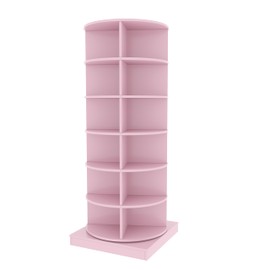 Dithoko Rotating Shoe Rack, 6-Tiers Storage Shoe Rack Tower, Free Standing 360°Shoe Storage Organizer for Entryway Living Room Hallway (Pink, 6-Tiers)