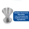 Medidor para bebidas doble de acero inoxidable 1 y 2