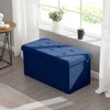 Ornavo Home 30 Inch Folding Storage Ottoman with Storage Bench,