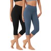 ODODOS 2-Pack High Waist Workout Capris for Women, 19" Tummy