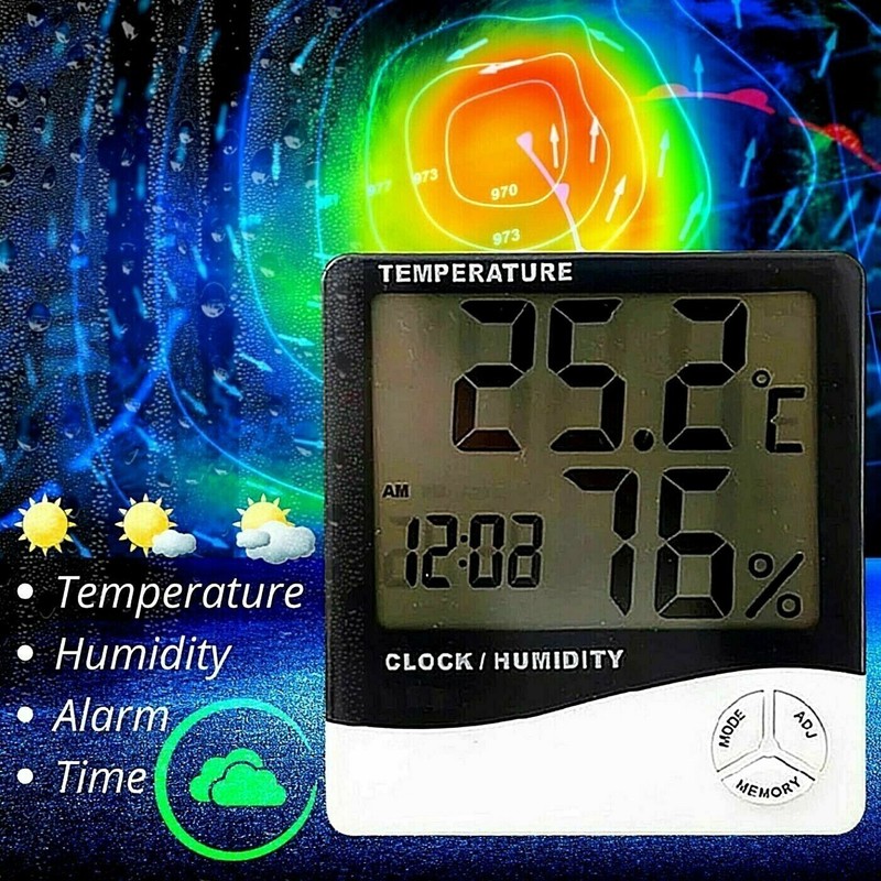 JKU 2-Pack Medidor Digital De Humedad y Temperatura Termometro Ambiental