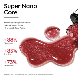 modelones Glitter Gel Nail Polish Pastel Burgundy Red Gel Nail Polish Soak-Off UV Gel Polish - 28+ Days Long-Lasting Salon-Quality Nail Art for Spring & DIY Manicure & Gift 15ML