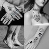 72 Sheets Temporary Tattoos for Women and Girls, Flower Tattoo