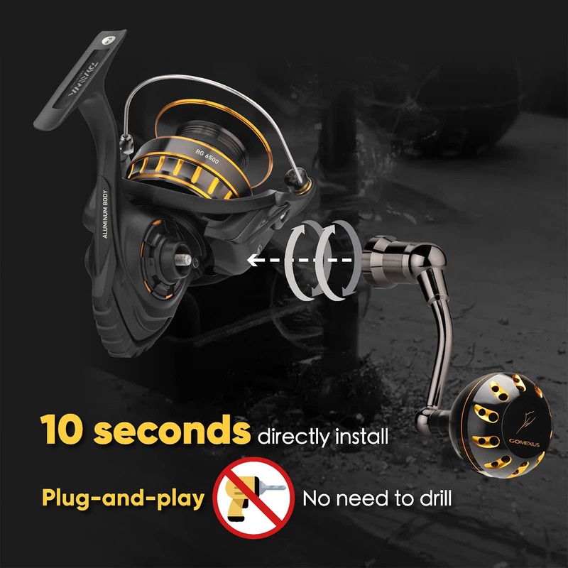 GOMEXUS Power Handle Fishing Reel Grip for Daiwa BG 6500-8000