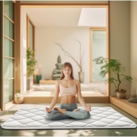 Foamma Japanese Floor Mattress - Twin XL 38" x 80" - Roll Up Futon Mattress Topper with 100% Soft Organic Quilted Cover - Portable and Foldable Japanese Tatami Mat for Kids, Adults, Camping and Guest