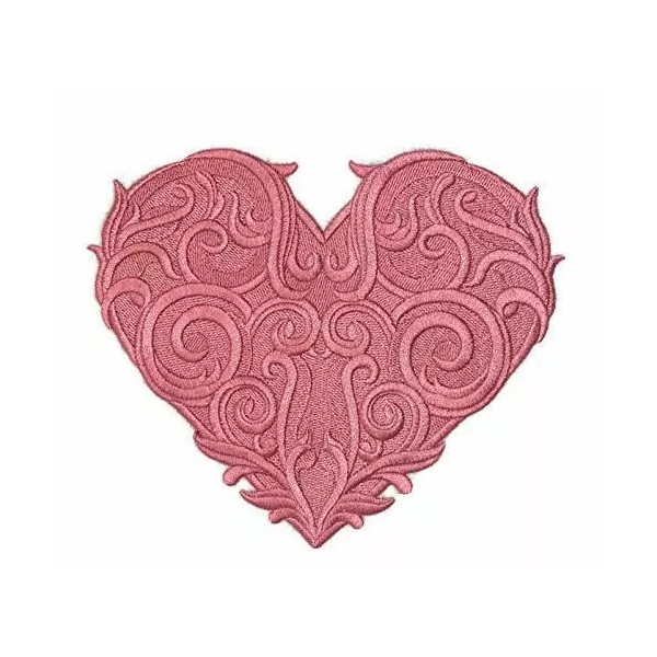 BeyondVision Luxurious Baroque Heart [] Embroidered Iron on/Sew Patch[5.52" x
