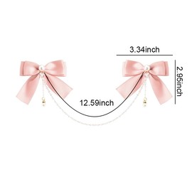 Pearl Bowknot Hair Accessories - Hair Clips, Barrettes, and Chains for Toddlers, Girls, and Women with Thick or Thin Hair
