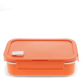 Rex London Double Wall Lunch Box with Divider - Orange