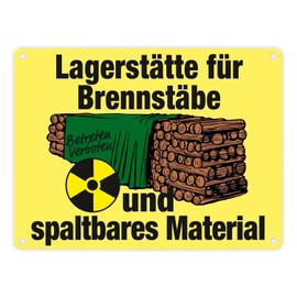 Firewood Storage Metal Sign in 15 x 20 cm in Yellow for People Who Store Wood for Their Own Stove and Find Jokes About Nuclear Power Bearings Funny