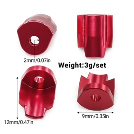 Shock Cap Protector Aluminum Alloy for Arrma Granite Grom Typhon Grom Mojave Grom Upgrade Parts (Red)
