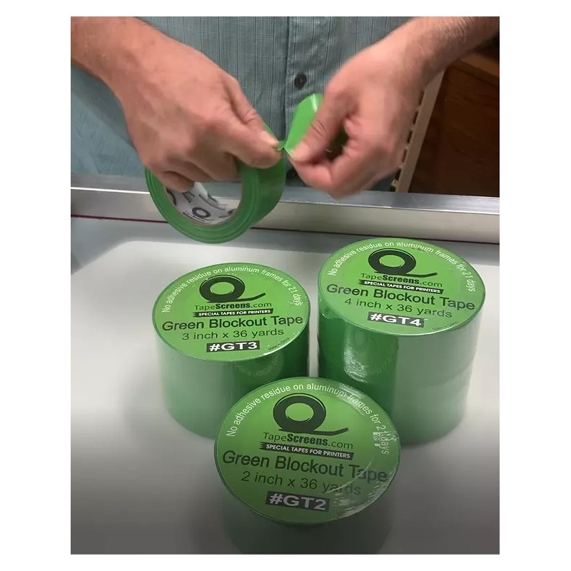 Performance Screen Supply Strong NO ADHESIVE RESIDUE Green Blockout Tape