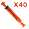Gufastoe Pack of 40 10 ml Syringes with Protective Caps
