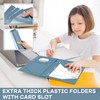 Henoyso 72 Pcs Plastic Folder with Clear Front Pocket and