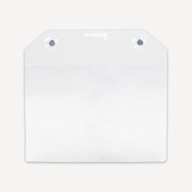 Magna-C® Magnetic Case with Strong Neodymium Magnets | Transparent Document Pocket on Both Sides | 217 x 155 mm | DIN A5 Lying Down