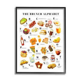Stupell Industries The Brunch Alphabet Food Treats ABC Illustrations, Design by Ziwei Li