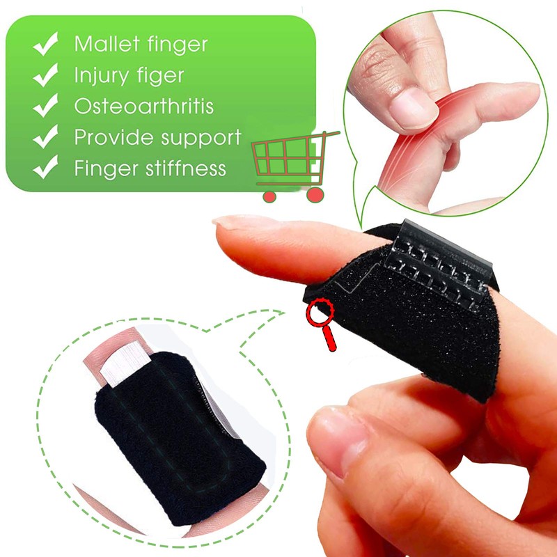 Reppkyh Finger Splint - 2 Pack Support for Trigger Finger,