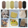 6 Pack PU Leather Bag Bottom Oval Wallet Bottom for