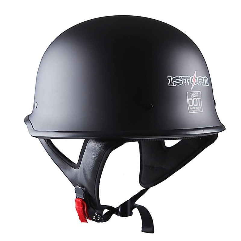 1Storm Novelty Motorcycle Half Face Helmet German Style DOT Approved: