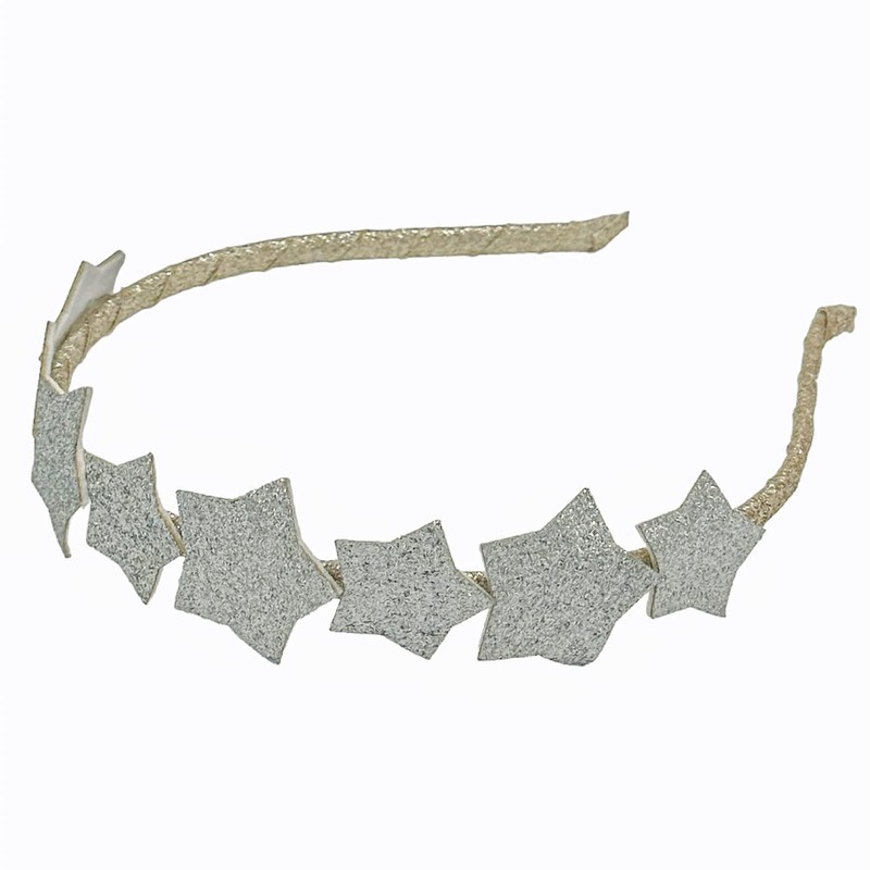 HAARallerliebst Hair Hoop (Stars | Gold Silver Glitter) for Girls