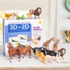 Language Builder 3D-2D Animals Matching Kit for Autism Education and