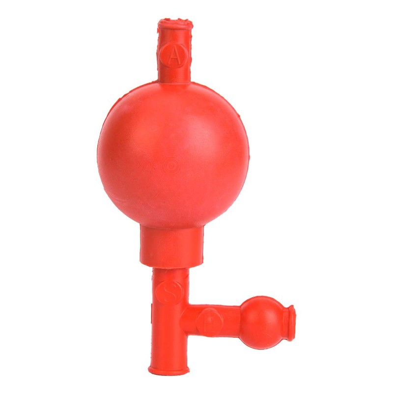 Peleusball, Quantitative Pipetting Ball, Rubber Red Quantitative Suction Piston for