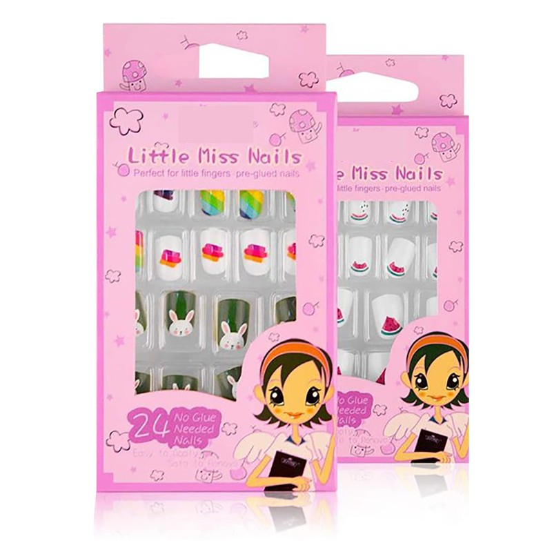 4 Boxes Nail Polish Stickers Different Cartoon Patterns Full Wrap