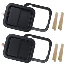 APPERFiT Exterior Door Handles w/Keepers Compatible with Jeep Wrangler YJ TJ with Full Doors Replaces 55176382AE 55176383AE