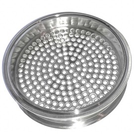 HFS(R) 6" Tri Clamp Filter Plate, Middle Weld, High Pressure Sanitary Fitting with 6mm Holes Stainless Steel 304
